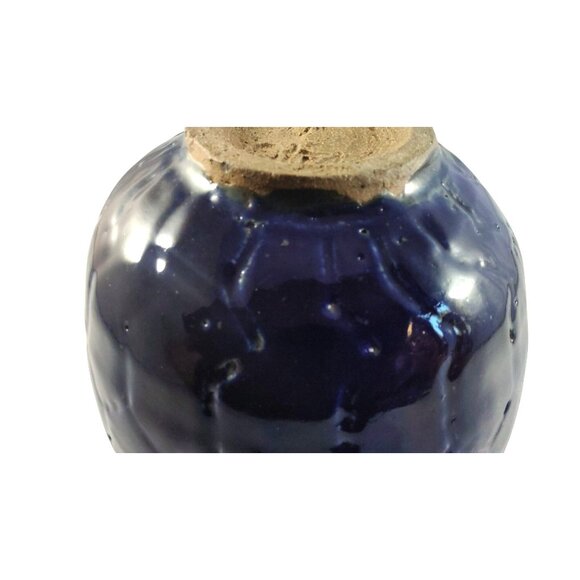 Handcrafted Blue & Brown Artist Signed Ceramic Bowl-Small Chip on Rim - Picture 7 of 12